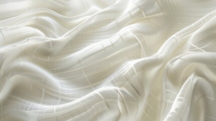 Poster - A white sheet with subtle grid lines on it, in the style of digital art.