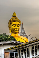 Wall Mural - Large  Buddha Stupa Wat Paknam Bangkok Thailand