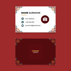 Wall Mural - Islamic Oriental Geometric Name Card Design for Business or Company