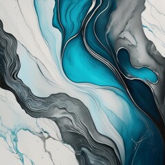 Wall Mural - Gunmetal and Cyan (5)