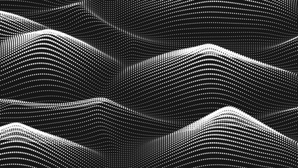 Poster - point wave noise texture. abstract dot background. technological cyberspace background.