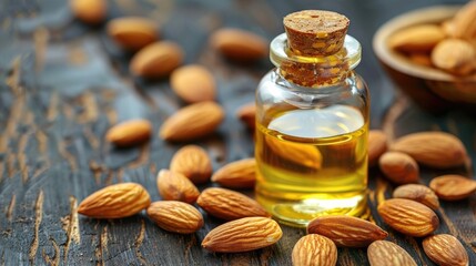 Wall Mural - Almond Seed Oil with Empty Area