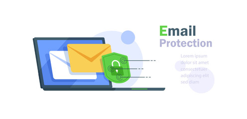 Poster - Email service security concept,Electronic mail message as part of business marketing
