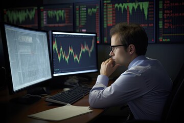 Poster - savvy investor analyzing stock market trends