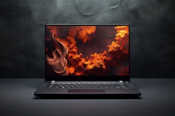 Fototapete - sleek laptop with a high-resolution display