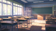 © ramaheda - empty classroom anime background