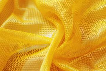 Yellow soccer net fabric texture background