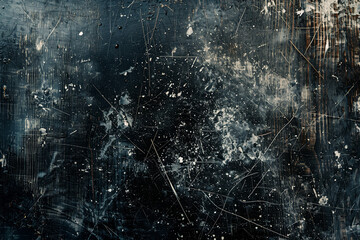 Poster - Dust and scratches design. Aged photo editor layer. Black grunge abstract background. Copy space.