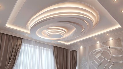 Canvas Print - Lighting design on gypsum board ceiling