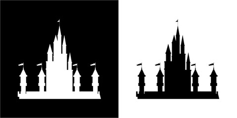 Sticker - silhouette of a castle