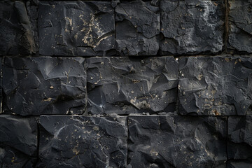 Poster - Black dark black grunge textured concrete stone wall background