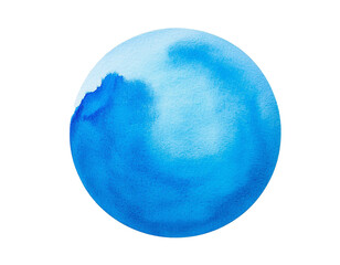 blue watercolor circle