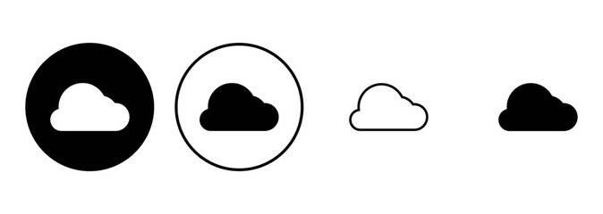 Sticker - Cloud icon set. cloud vector icon