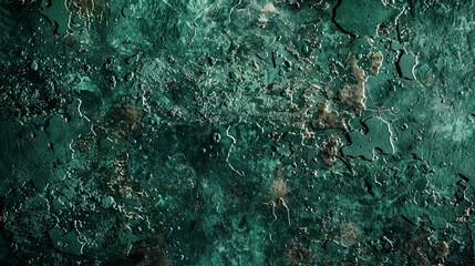 Poster - Dark emerald green concrete floor texture