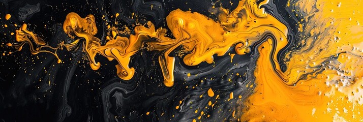 yellow and black abstract design concept