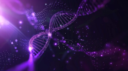 Poster - DNA Double Helix Abstract 3D Render