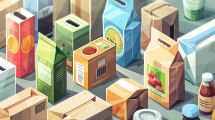 Poster - vector packaging illustrations