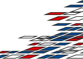 Poster - abstract background with random square stripe pattern and with some copy space area