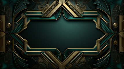 Wall Mural - modern luxury background, green, black and gold