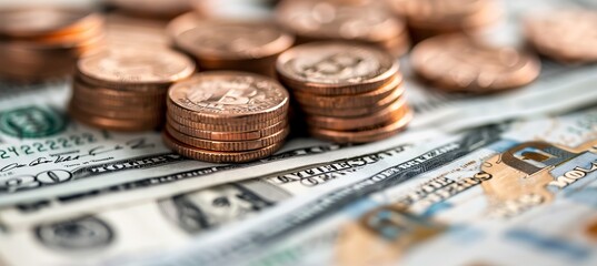 Aufkleber - Bitcoin and dollar money. Generative AI technology.	

