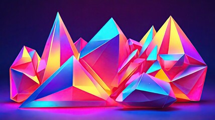 Poster - abstract background with triangles