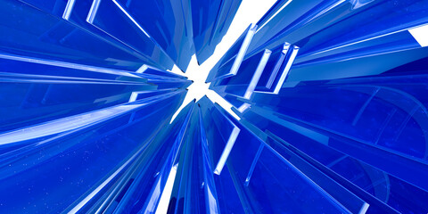Aufkleber - blue glass abstract background .digital futurist cyber space design, cyberpunk technology, virtual r