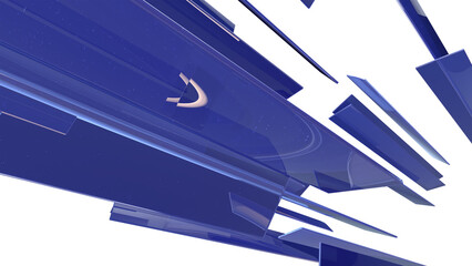Aufkleber - blue glass abstract background .digital futurist cyber space design, cyberpunk technology, virtual r