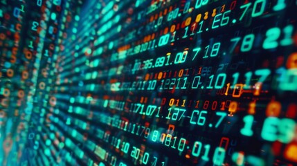 Abstract futuristic cyberspace with binary code, matrix background with digits, Programming code abstract technology background of software developer and Computer script 