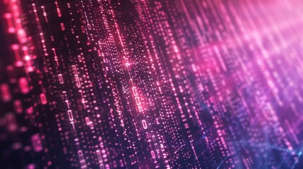Abstract futuristic cyberspace with binary code, matrix background with digits, Programming code abstract technology background of software developer and Computer script 