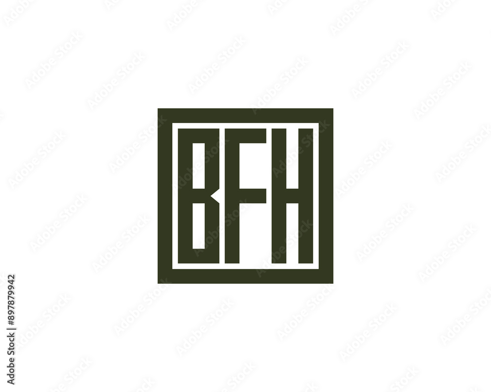 BFH Logo design vector template. BFH Logo design.