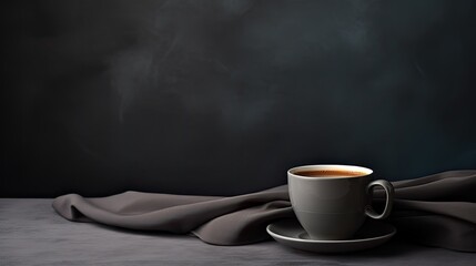 Wall Mural - coffee grey background black