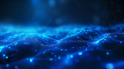 Poster - futuristic technology blue background tech wallpaper internet data digital business background 