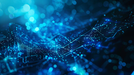 Poster - futuristic technology blue background tech wallpaper internet data digital business background 