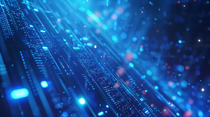 Poster - futuristic technology blue background tech wallpaper internet data digital business background 