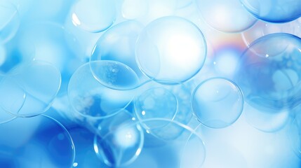 Poster - blurred blue abstract background circles