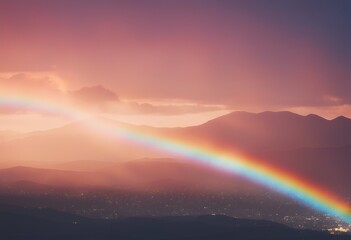 Poster - blue air skies rainbow abstract background beautiful atmosphere beauty sky