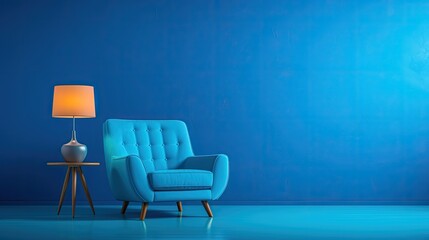 Wall Mural - glossy blue painted wall