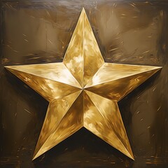 Canvas Print - gold star on black