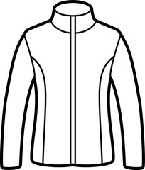 Poster - Fleece jacket illustration outline vector