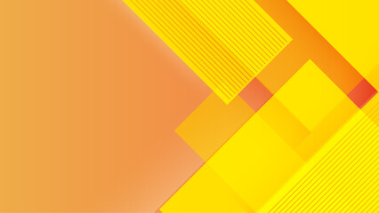 Wall Mural - Gradient and fresh colors geometric shapes background Yellow and orange waves