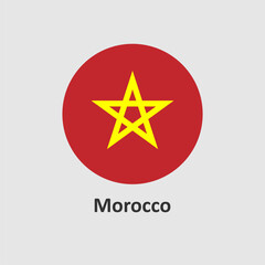 Morocco flag design vector illustration on a white background for graphic and web design.