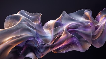 Aufkleber - Abstract Purple and Gold Flowing Texture.