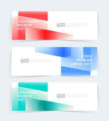 Poster - Geometric banner design with Vector presentation template.