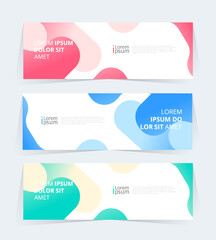 Poster - Geometric banner design with Vector presentation template.