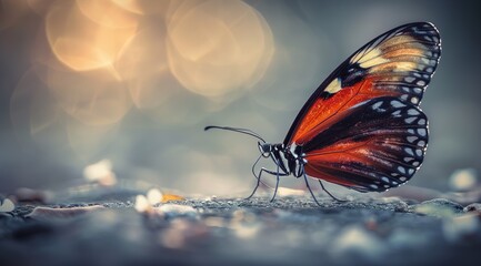 Sticker - butterfly on a tree