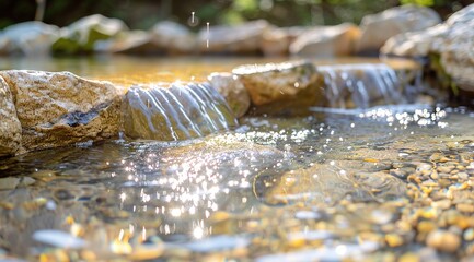 Sticker - water flowing in the forest