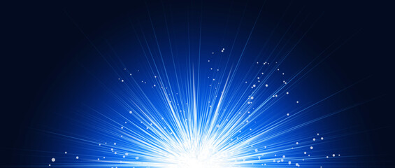 Wall Mural - the light and particles produced by the explosion