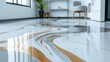 © Paul - Decorative epoxy resin floor with a sleek, glossy finish, smooth and seamless surface, strong and durable, ideal for high-traffic industrial areas