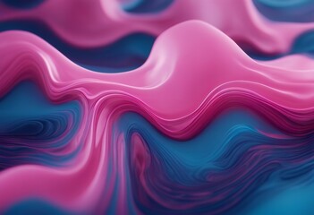 Sticker - paint art wavy pink wave lines abstract pastel fluid backgrounds blue colorful surface colourful banner curve