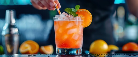 A Citrus Cocktail, Perfect For Enjoying During A Celebration